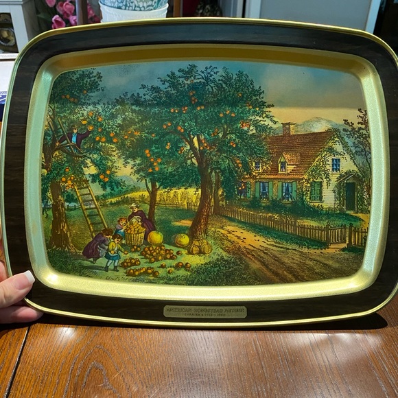 Vintage Currier and Ives Serving Tray 1868 - Picture 5 of 9